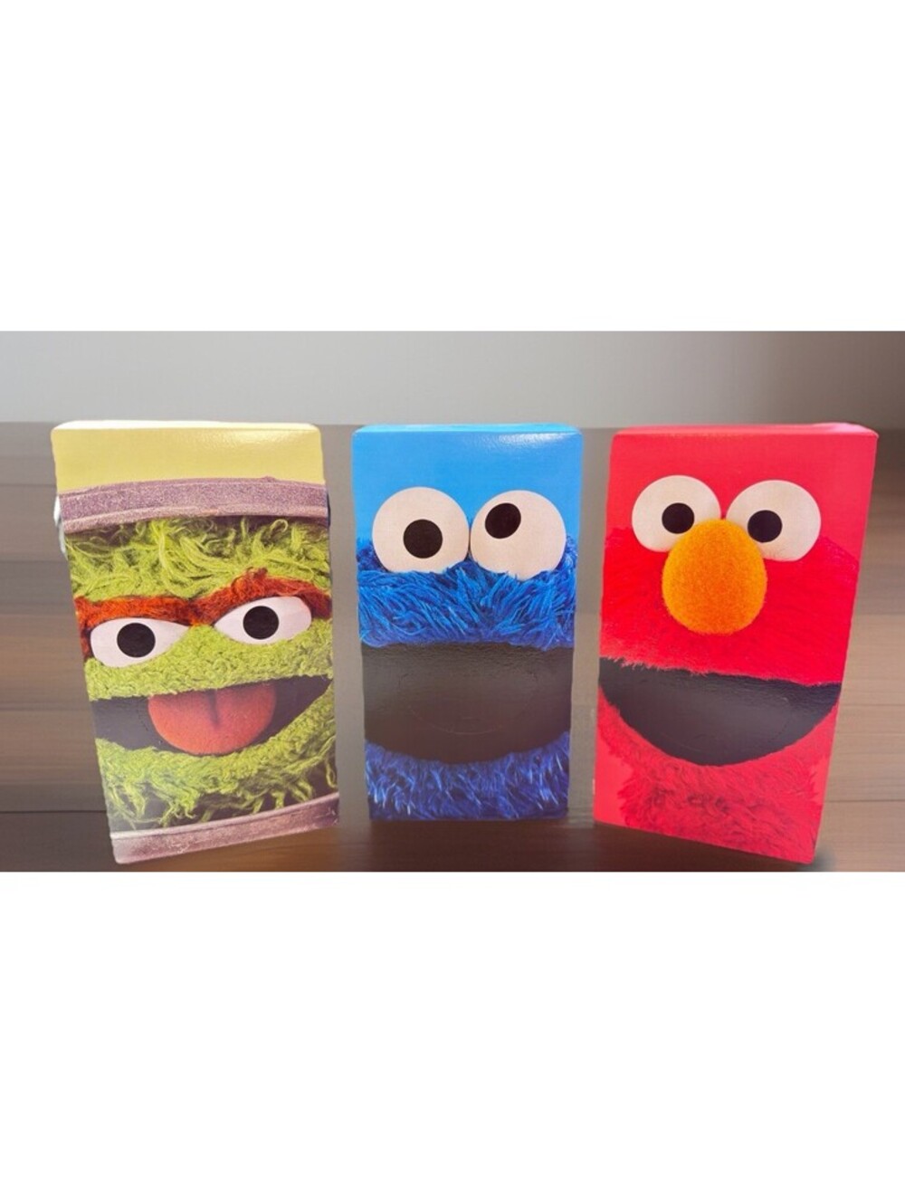 Sesame Street Blowze Tissues Set Of 3- Elmo, Cookie Monster, & Oscar RARE! CUTE!